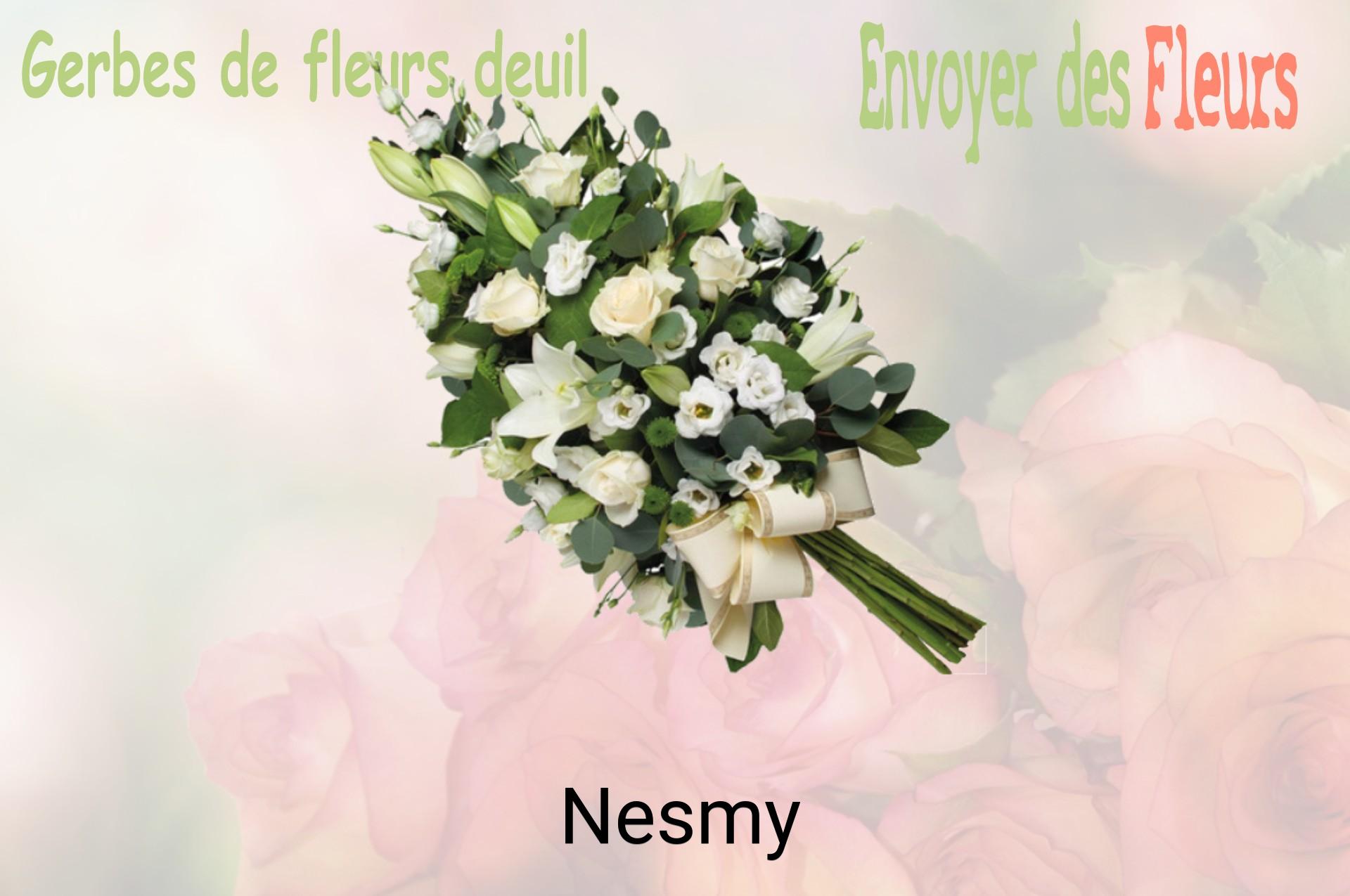 Gerbe de fleurs de deuil livrée à Nesmy